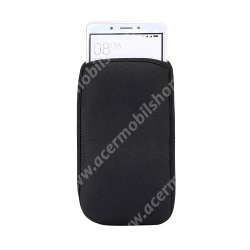  UNIVERZÁLIS álló tok - FEKETE - POUCH, neoprén - 192 x 105mm