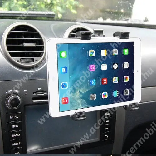 ACER Iconia Tab A3 Autós / gépkocsi TABLET PC tartó - szellőzőrácsra helyezhető - 142-250mm-ig állítható bölcső, 8-11"-os készülékekig