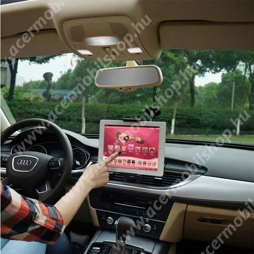 ACER Liquid Z220 UNIVERZÁLIS autós / gépkocsi telefon és tablet tartó - tapadókorongos, 27cm-es hosszú karral!, 360°-ban forgatható - telefon: 55-85mm-ig, tablet: 148-200mm-ig nyíló bölcső