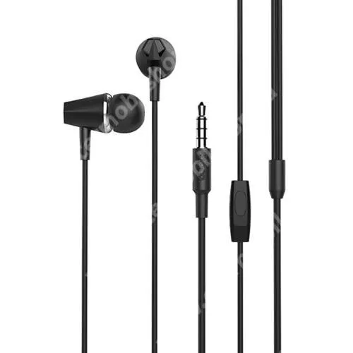 ACER Liquid Z3 HOCO M34 sztereo headset - 3,5mm Jack, mikrofon, felvevő gomb, 1,2 m vezetékkel - FEKETE - GYÁRI
