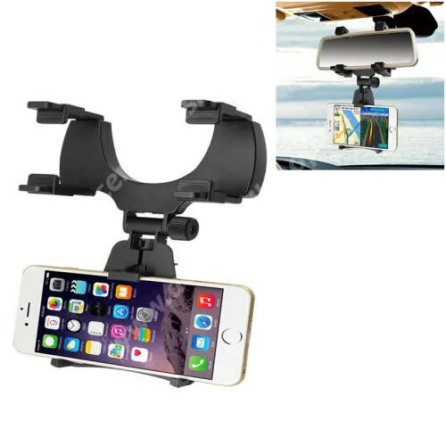 ACER Liquid S1 UNIVERZÁLIS gépkocsi / autós tartó - 6cm alatti széles visszapillantóra tehető, dönthető, 55-95mm-ig nyíló bölcső - FEKETE