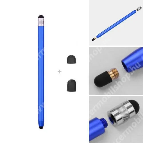 ACER Iconia Smart S300 Érintőképernyő ceruza - kapacitív kijelzőhöz, 14,2cm hosszú, cserélhető tartalék érintőpárnákkal 1db 5mm-es és 1db 7mm-es - SÖTÉTKÉK