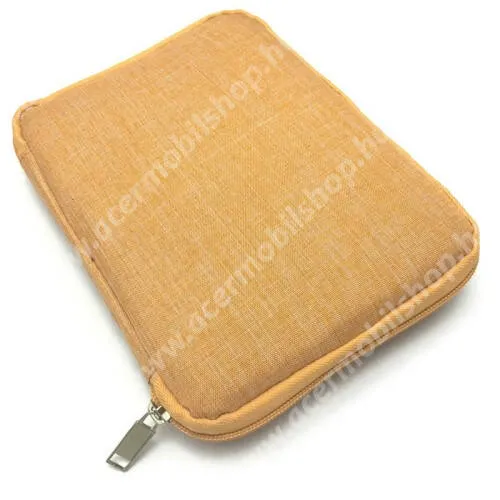 ACER Liquid S1 UNIVERZÁLIS fekvő tok / táska - NARANCSSÁRGA - cseppálló szövet, különálló hálós zsebek, cipzár, gumis hurkok - M-es méret, 210 x 165 x 20mm