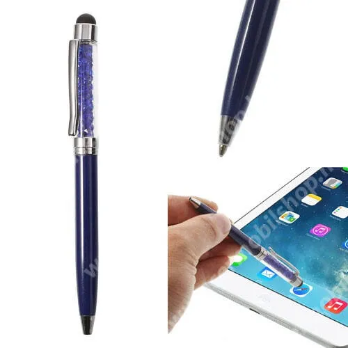 ACER Iconia Tab A500 Érintőképernyő ceruza / golyóstoll - strasszkővel díszített - SÖTÉTKÉK