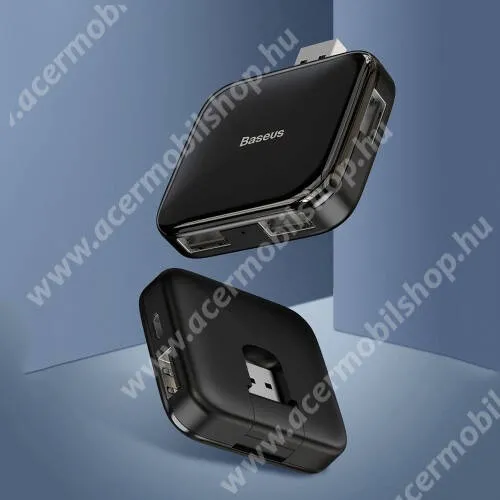 ACER Iconia Tab A100 BASEUS USB elosztó - 5 portos 4db USB 2.0 HUB + 1db microUSB port, átviteli sebesség 480Mbps, microUSB kimente 5V / 4TB-ig - FEKETE - GYÁRI