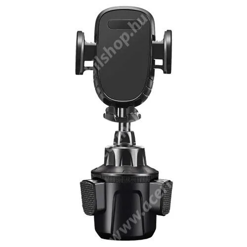 ACER Liquid S1 UNIVERZÁLIS autós / gépkocsi tartó - pohártartóba rögzíthető, 360°-ban forgatható, 50-95mm-ig nyíló bölcsővel - FEKETE