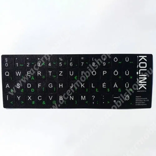 ACER Iconia Tab A100 Kolink UNIVERZÁLIS billentyűzet matrica fekete alapon fehér betűk magyar kiosztás!