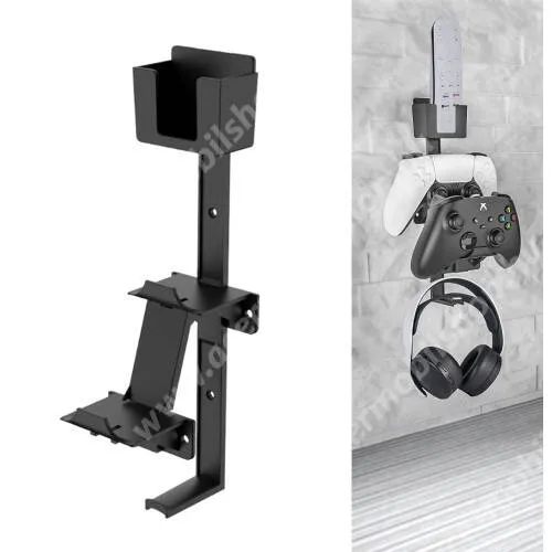 ACER Liquid S1 UNIVERZÁLIS Headstand fejhallgató / Joystick tartó állvány / fali tartó - falra szerelhető, PS5, PS4, PS3, Xbox Series X, Xbox One, Nintendo Switch, távirányító tartó, 21 x 4 x 10 cm - FEKETE