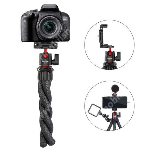 ACER Liquid X1 UNIVERZÁLIS Octopus Gorillapod TRIPOD állvány - 65-95mm-es bölcsővel, 360 fokban forgatható, flexibilis lábakkal, univerzális 1/4"-es csatlakozó - FEKETE