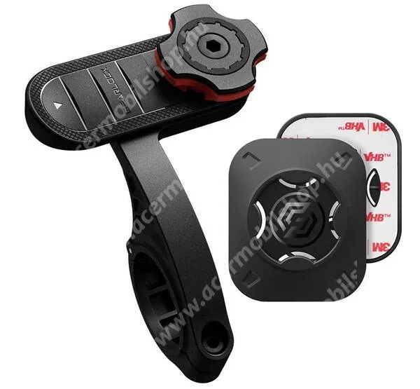 ACER Liquid Z3 SPIGEN GEARLOCK MF100 UNIVERZÁLIS motoros / kerékpáros tartó konzol mobiltelefon készülékekhez - kormányra rögzíthető, GEARLOCK tokkal használható, gyorskioldós, 360°-ban forgatható - FEKETE - MF100 - GYÁRI