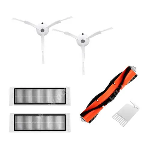 ACER Liquid S1 Xiaomi robotporszívó kefe készlet - 1szett, 1x főkefe, 1x tisztító eszköz / penge, 2x oldalkefe, 2x szűrő, könnyen cserélhető és tisztítható - FEKETE - Xiaomi Mi Robot Gen1 Gen2 Gen1S SDJQR01RR SDJQR02RR SDJQR03RR modellekhez