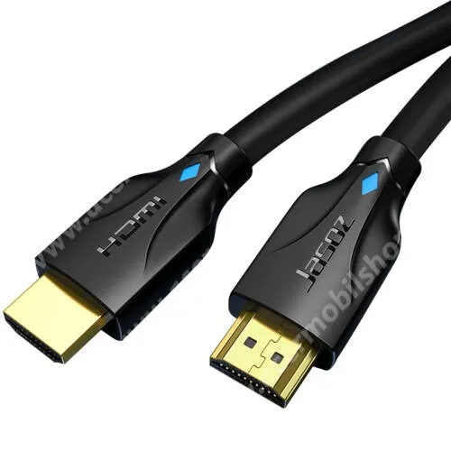 ACER Liquid Z3 JASOZ HDMI-HDMI KÁBEL - v2.1 HDMI dugó, aranyozott HDMI dugó, 3m hosszú, 48Gbps, 8K@60Hz, 4K @120Hz, 4K @60Hz, 2K @144Hz - FEKETE