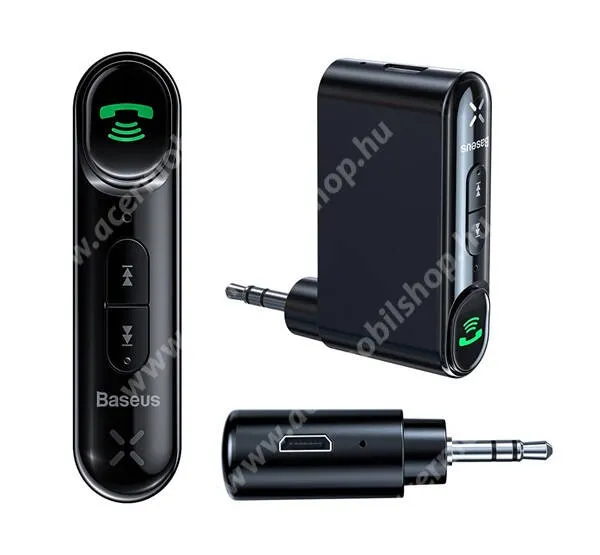 ACER Liquid S1 BASEUS bluetooth audió adapter - microUSB csatlakozó, v5.0, 3,5mm jack, AUX + microUSB kábel - WXQY-01 - FEKETE - GYÁRI