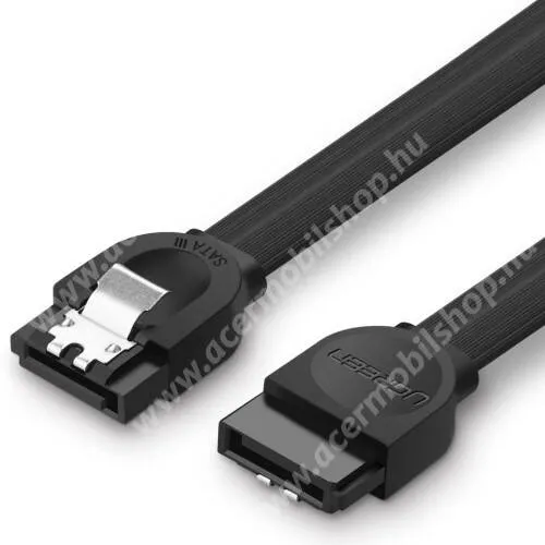 ACER Liquid Z205 UGREEN SATA III kábel - 50cm hosszú, lapos kábel, 6Gbps adatátviteli sebesség - FEKETE
