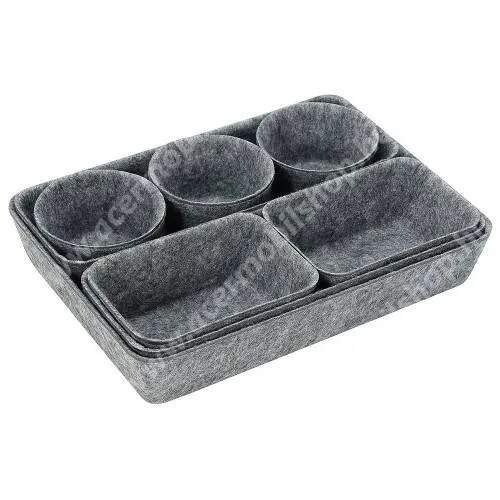 Acer Liquid E3 E380 UNIVERZÁLIS 8 db-os fiókrendező szett - filc anyag, külön-külön feloszthatók - SZÜRKE