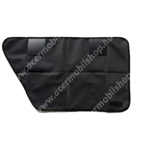 ACER Iconia Tab B1-710 UNIVERZÁLIS autó hátsó ajtóra rögzíthető rendszerező - 2db, több rekeszes rendszerező, könnyen rögzíthető, tépőzáras rögzítés alul, felül az ablak mögé rögzíthető, 72 x 40cm - FEKETE