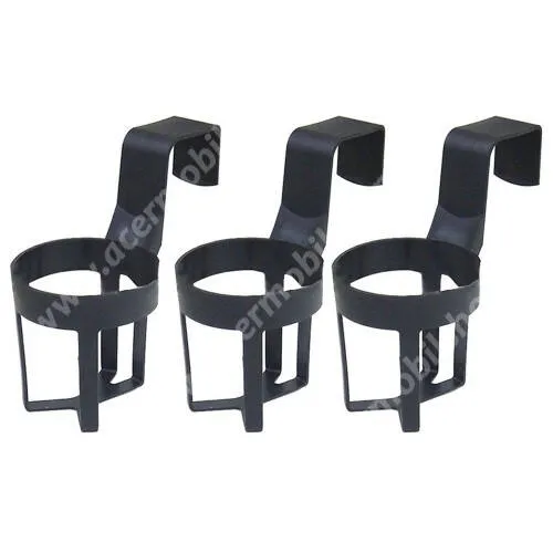 ACER Iconia Smart S300 UNIVERZÁLIS pohártartó / italtartó - 1db, műanyag, járművek ajtajának oldalablak-szigetelése mögé akasztható, átmérője 7.5cm, magassága 8cm - FEKETE