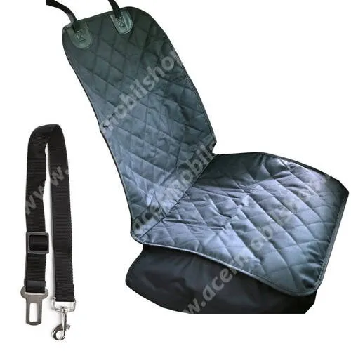 ACER Liquid S1 UNIVERZÁLIS autó ülésvédő borítás / huzat állatok szállításához - könnyen felrögzíthető, mosógépben mosható, vízálló, csúszásmentes - FEKETE