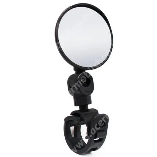 ACER Liquid Z530 UNIVERZÁLIS motoros, biciklis, kerékpáros visszapillantó tükör - 1db, tükör átmérője: 8cm, szilikonos állítható rögzítő, 360°-ban forgatható, 180°-ban dönthető - FEKETE