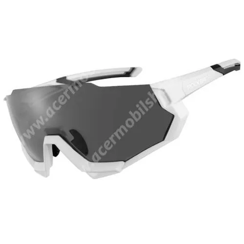 ACER Liquid Z3 ROCKBROS 10133 kerékpáros polarizált fotokróm sportszemüveg - polarizált lencse, fényre sötétedő lencsével, 5db gyorsan cserélhető lencsével, UV védelemmel, ultrakönnyű keret, cipzáros tartóval - FEHÉR - GYÁRI