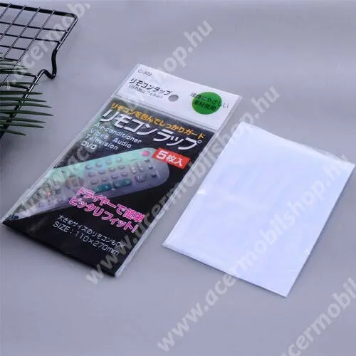 ACER Liquid Z3 UNIVERZÁLIS Hőre zsugorodó fólia távirányitókhoz ideális, 11cm x 27cm méretű - 5db-os szett, por- és nedvességálló - ÁTLÁTSZÓ
