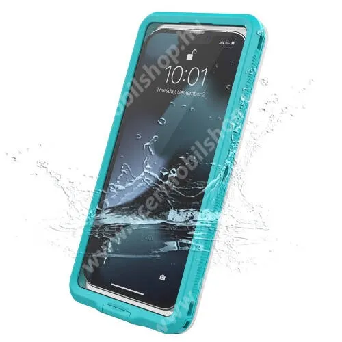 ACER Liquid S1 UNIVERZÁLIS vízhatlan / vízálló tok - AQUA 10 méterig, IP68, nyitható töltőport, nyakpánt, csúszásgátló, 185 x 100 x 13mm - KÉK