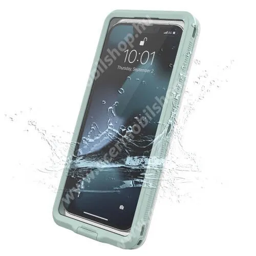 ACER Liquid S1 UNIVERZÁLIS vízhatlan / vízálló tok - AQUA 10 méterig, IP68, nyitható töltőport, nyakpánt, csúszásgátló, 185 x 100 x 13mm - ZÖLD