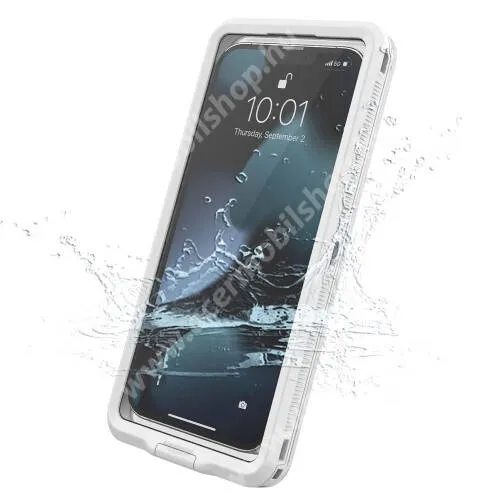 ACER Liquid S1 UNIVERZÁLIS vízhatlan / vízálló tok - AQUA 10 méterig, IP68, nyitható töltőport, nyakpánt, csúszásgátló, 185 x 100 x 13mm - SZÜRKE