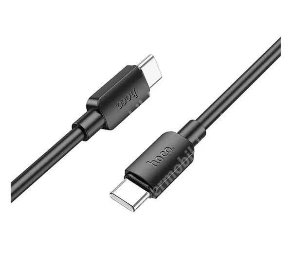  HOCO X96 adatátvitel adatkábel és töltő - Type-C / Type-C, 20V/3A, 60W, 1m hosszú, törésgátló, PD gyorstöltés támogatás - FEKETE - X96_TYPE_C_B - GYÁRI