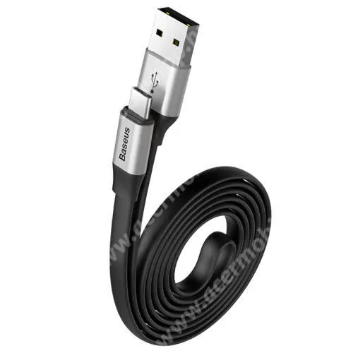 BASEUS adatátviteli kábel / USB töltő - USB 3.1 Type C, 1,2m, 2A - EZÜST - GYÁRI