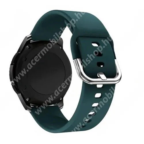 COROS Apex 42mm Okosóra szíj - ZÖLD - szilikon - 85mm + 125mm hosszú, 20mm széles - SAMSUNG Watch4 40mm / 42mm / 44mm / 46mm / Watch5 40mm / 44mm/ Pro / Active2 40mm / 44mm / Amazfit GTS 4 / HUAWEI Watch GT 3 42mm / Venu Sq2 40mm