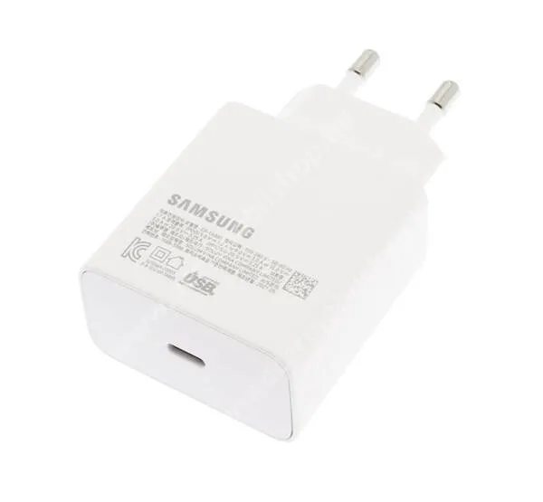  SAMSUNG hálózati töltőfej - FEHÉR - 1x Type-C aljzat, 5V/3A, 65W, PD gyorstöltés támogatás, KÁBEL NÉLKÜL! - EP-TA865XWEGWW - GYÁRI