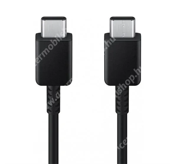  SAMSUNG Type-C - Type-C adat- és töltőkábel 1,8m-es vezeték, 25W, 3A, PD gyorstöltés támogatás - FEKETE - EP-DW767JBE - GYÁRI