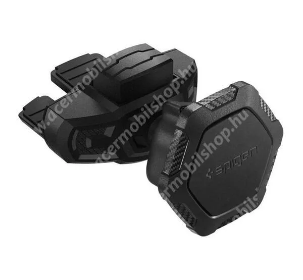 ACER Liquid Z3 SPIGEN QS24 mágneses autós / gépkocsi tartó - CD vagy DVD lejátszóba helyezhető, mágneses, 360°-ban forgatható, karbon minta - FEKETE - QS24 - GYÁRI