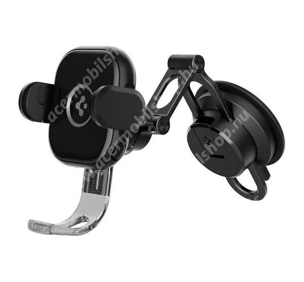 ACER Liquid S1 SPIGEN UTS35W ONETAP autós / gépkocsi tartó - FEKETE - műszerfalra vagy szélvédőre rögzíthető, tapadókorongos, 15W QI wireless vezetéknélküli töltés, 64-92mm-ig nyíló bölcső - ACP01280 - GYÁRI