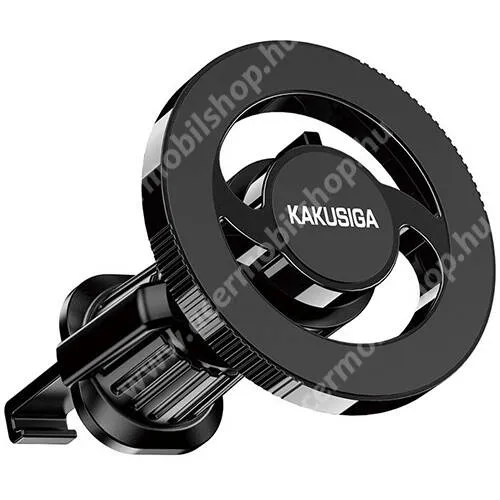 ACER Liquid Z3 KAKUSIGA BAITENG autós tartó, 360°-ban forgatható, Mágneses, MagSafe támogatás, Szellőzőrácsra rögzíthető, Fémlappal, Fekete