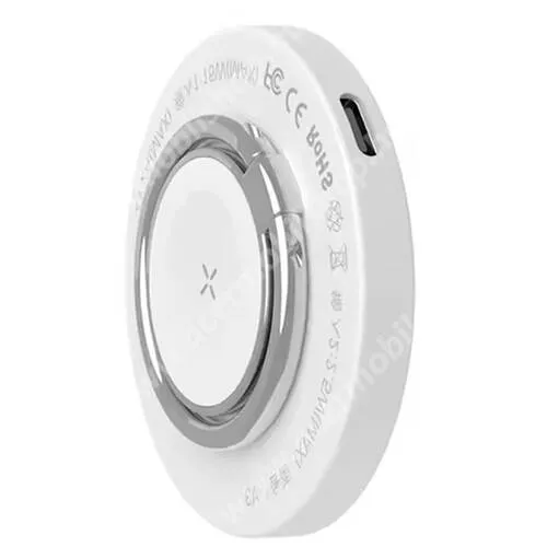 ACER Liquid S1 Xpro MagSafe 3 az 1-ben QI Wireless asztali töltő állomás vezeték nélküli töltéshez, 15W, Magsafe támogatás, Gyorstöltés támogatás, Type-C port, Ujjgyűrű, Fogadóegység nélkül, Fehér