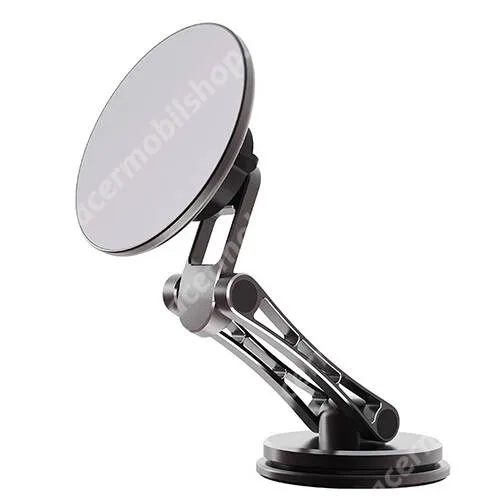 ACER Liquid S1 Univerzális mágneses autós tartó, MagSafe támogatás, Műszerfalra rögzíthető, 3M ragasztóval, 360°-ban elforgatható, Állítható kar, Fekete