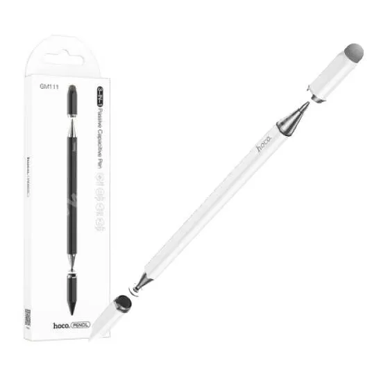 ACER Liquid S1 Hoco 3 in 1 érintőképernyő ceruza, Kapacitív kijelzőhöz, Érintőpárnával és érintőtányérral is, Golyóstoll, KÉZÍRÁSRA, RAJZOLÁSRA ALKALMAS, Fehér