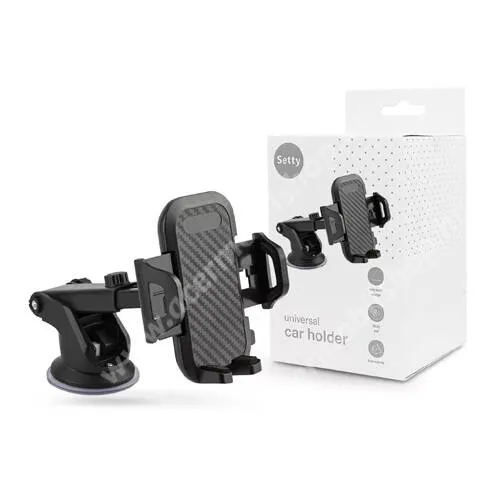 ACER Liquid S1 Setty univerzális autós tartó, Tapadókorongos, Szélvédőre vagy műszerfalra rögzíthető, 360°-ban forgatható, 45-95mm-ig nyíló bölcső, US-T1, Fekete