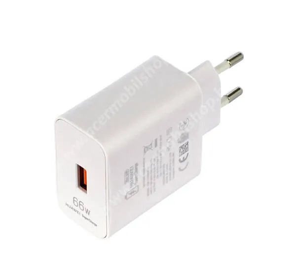 Acer Iconia M10 (M10-11-K1M7) Honor SuperCharge hálózati gyorstöltő fej USB-A aljzat, 66W, 5V/2A, 10V/4A, 11V/6A Max, HN-110600E00, Fehér, Gyári