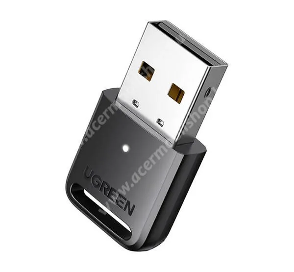 ACER Liquid S1 UGREEN bluetooth adapter, USB-A, v5.3, Jelző LED, CM591, Fekete