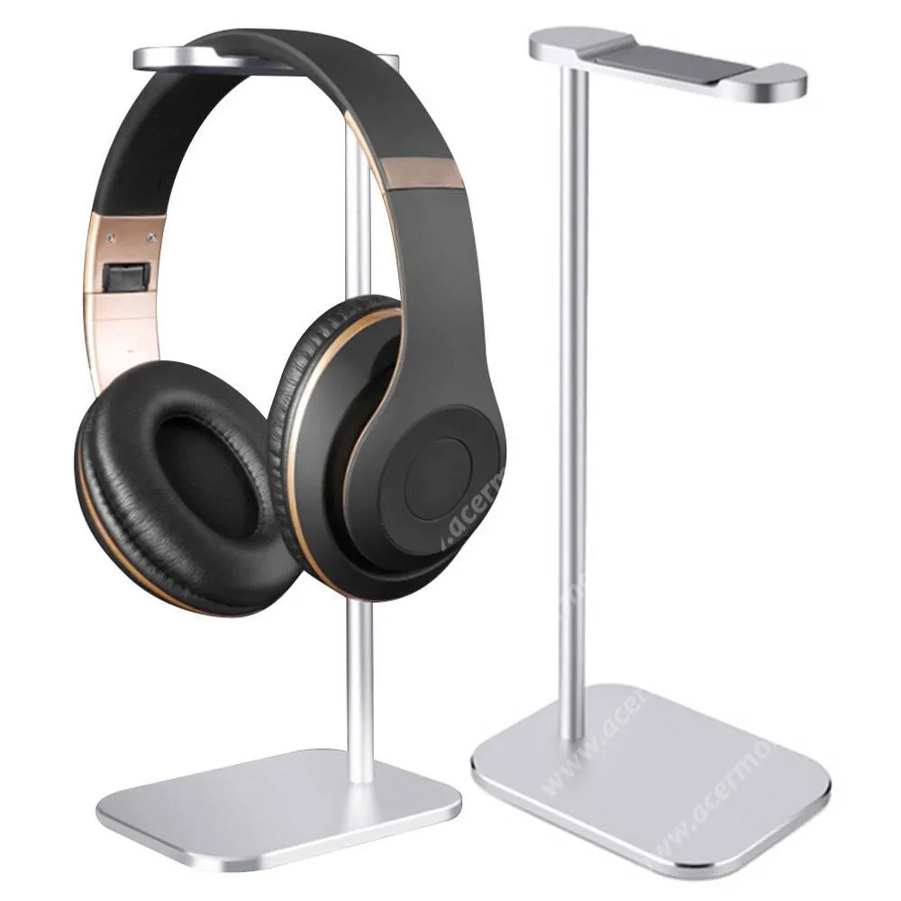 ACER Liquid Z3 Gamer fejhallgató tartó, állvány, Alumínium, Csúszásgátló, 250mm magas, Ezüst