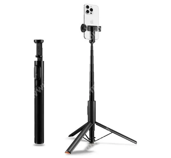 ACER Liquid S1 Spigen teleszkópos selfie bot és tripod állvány, 31-146cm-ig állítható, Bluetooth kioldó, AMP09336, Fekete