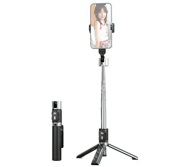 ACER Liquid S1 Usams Mini teleszkópos selfie bot és tripod állvány, 20-100cm-ig állítható, Bluetooth kioldó, ZB32401, Fekete