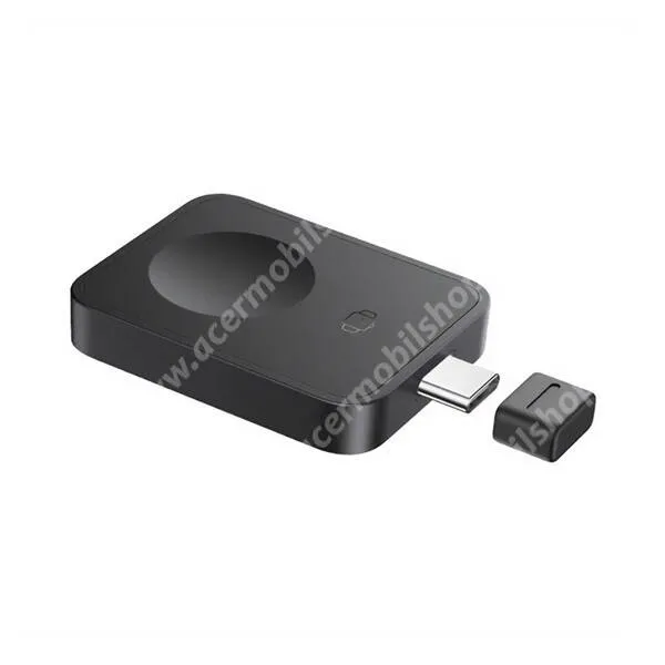 Baseus MagPro okosóra töltő, USB-C, mágneses, Apple Watch Series 1, 2, 3, 4, 5, 6, 7, 8, 9, 10, 11, SE, Ultra, BSW-543, Fekete