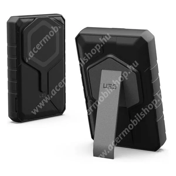 ACER Liquid Z3 UAG SRGE Rugged power bank, Vésztöltő, 1 x USB-A, 1 x USB-C aljzat, 10000mAh, 20W, Gyorstöltő, 10W MagSafe Qi vezeték nélküli töltés, Kitámasztó, 9B4411114030, Fekete