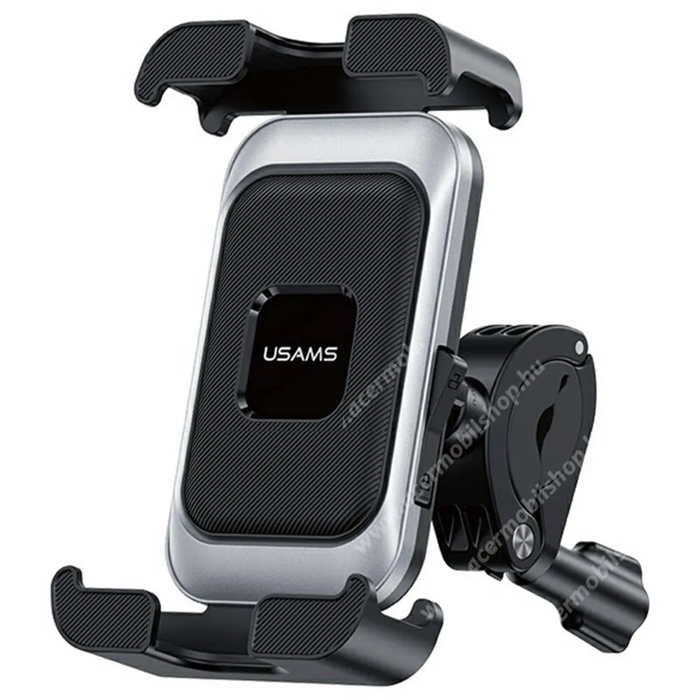 ACER Liquid S1 Usams biciklis, kerékpáros, motoros telefontartó konzol, 360°-ban forgatható, Szilikon csúszásgátló, 22-35 mm átmérőjű kormányra alkalmas, 4.7-7.2"-os készülékekhez, ZJ082, Fekete