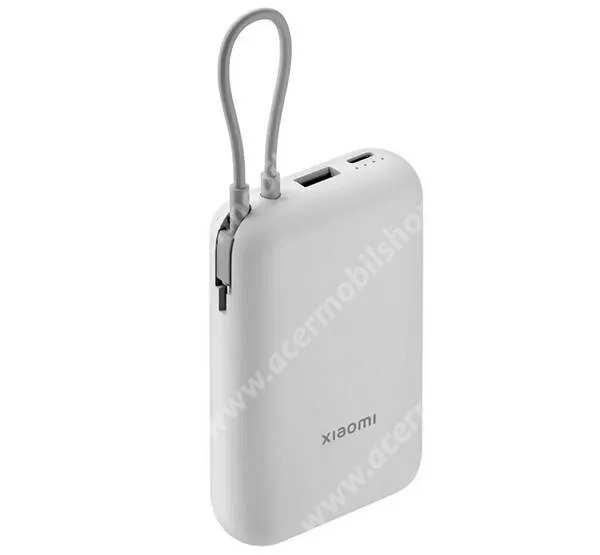 ACER Liquid S1 Xiaomi power bank, Vésztöltő, 1 x USB-A, 1 x USB-C aljzat, 20000mAh, 22,5W, PD gyorstöltő, LED jelző, Fix Type-C kábel, BHR9740GL, Világosszürke