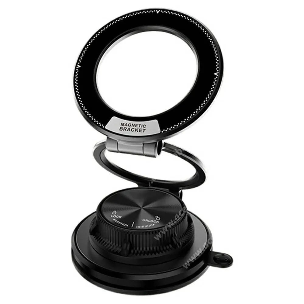 ACER Liquid Z3 MagSafe autós telefontartó, Műszerfalra rögzíthető, Tapadókorong, Összecsukható, Mágneses, M16, Fekete